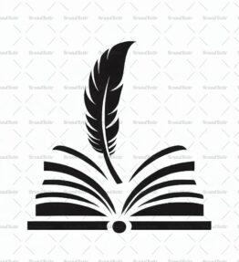 Offenes Buch und Feder
